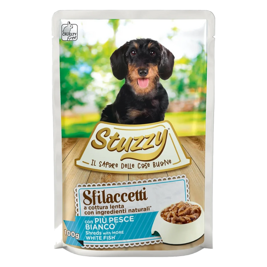 Cibo umido per cani adulti Stuzzy Speciality pesce bianco, busta 100 g