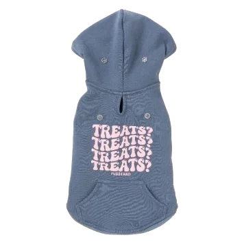 Felpa con cappuccio per cani FuzzYard Treats blu