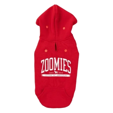 Felpa con cappuccio per cani FuzzYard Zoomies rossa