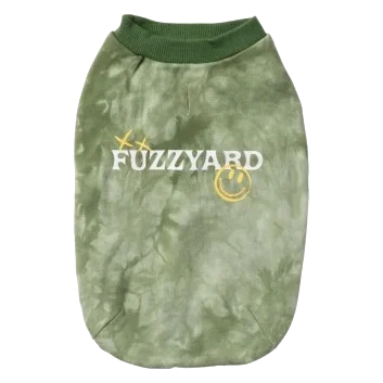 Felpa per cani FuzzYard Smiley Tie-rus verde