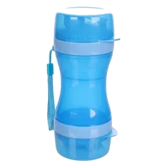 Tazza da viaggio 2 in 1 Bassie blu per acqua e cibo