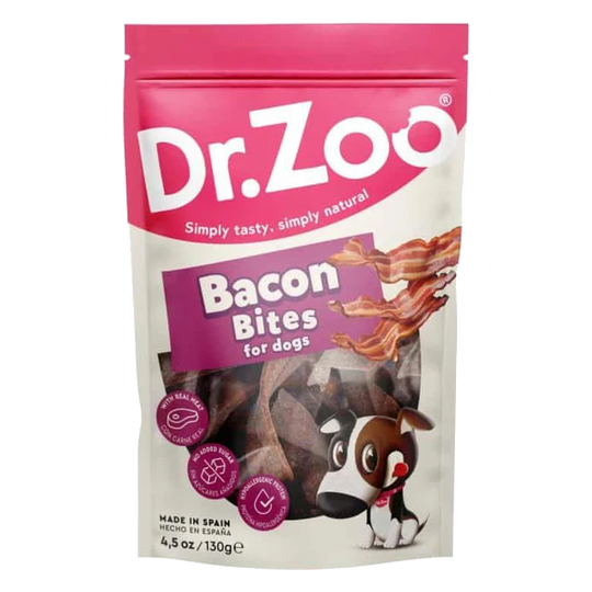 Strisce di bacon Doctor Zoo per cani, 130 g