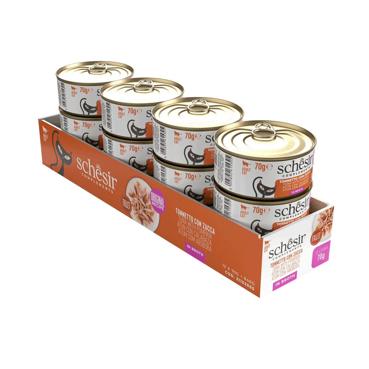 Schesir multipack misto in brodo per gatti – immagine 2