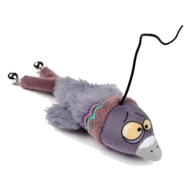 Canna da pesca per gatti con peluche FuzzYard Yeetz Peace Out Pigeon